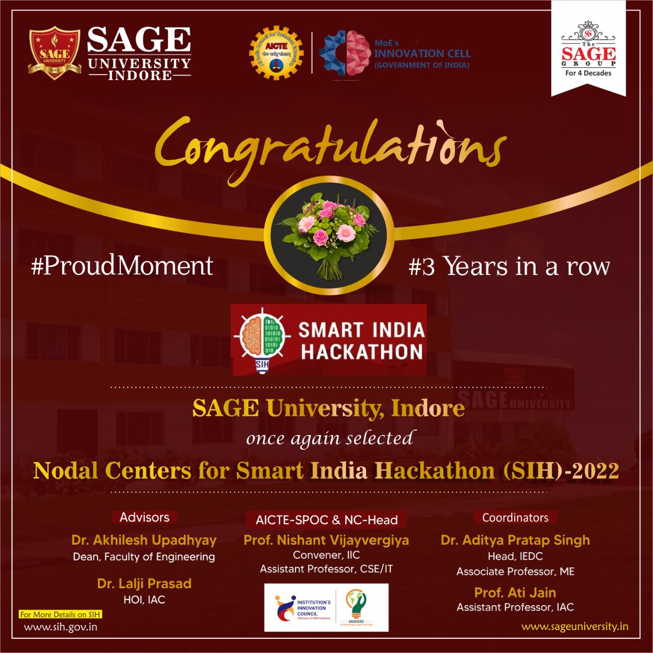 Once Again Selected Nodal Centers For Smart India Hackathon (SIH)-2022