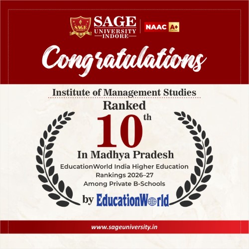 Institute of Management Studies Ranked 10th in Madhya Pradesh